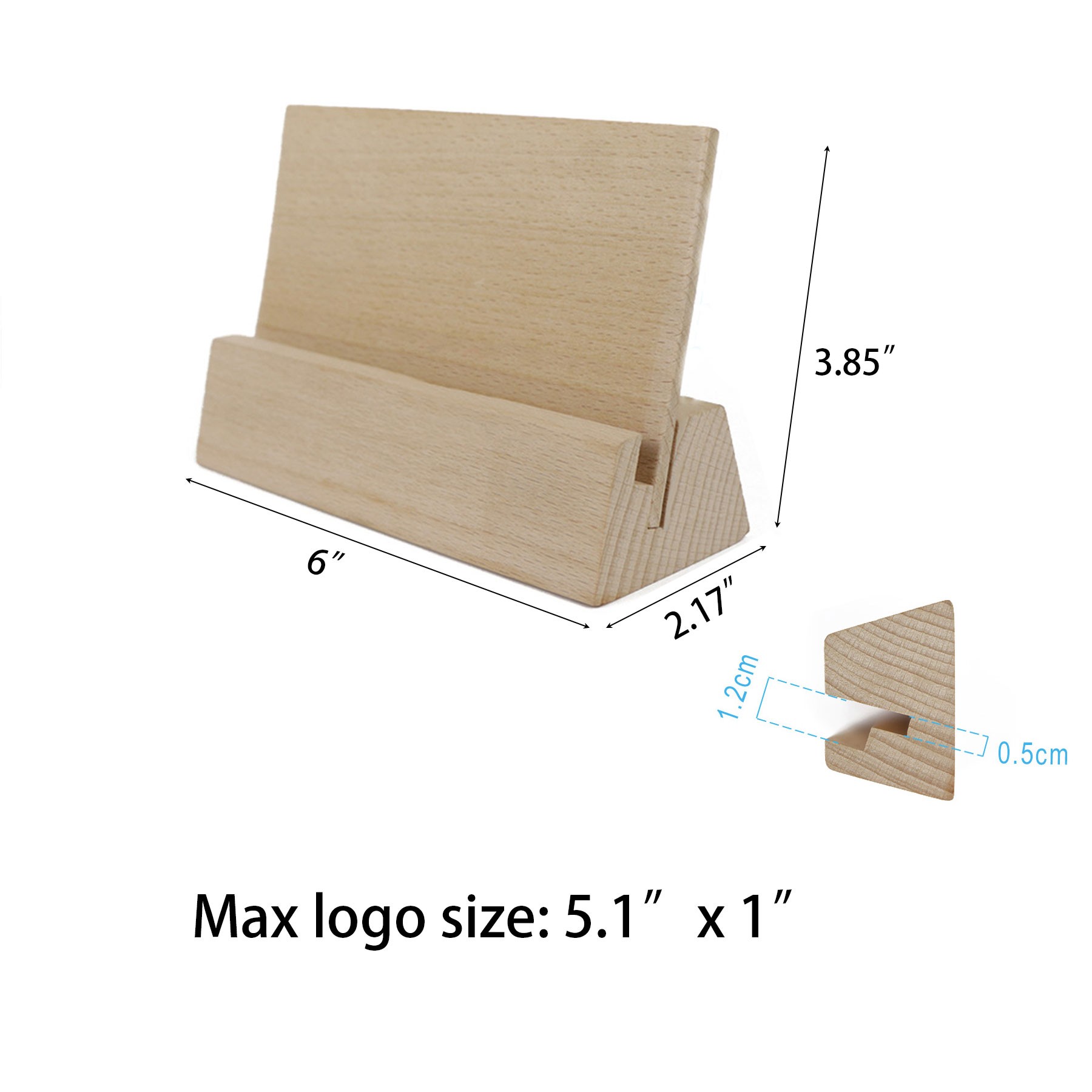 Wooden Menu Holder Office Card Display Stand 2