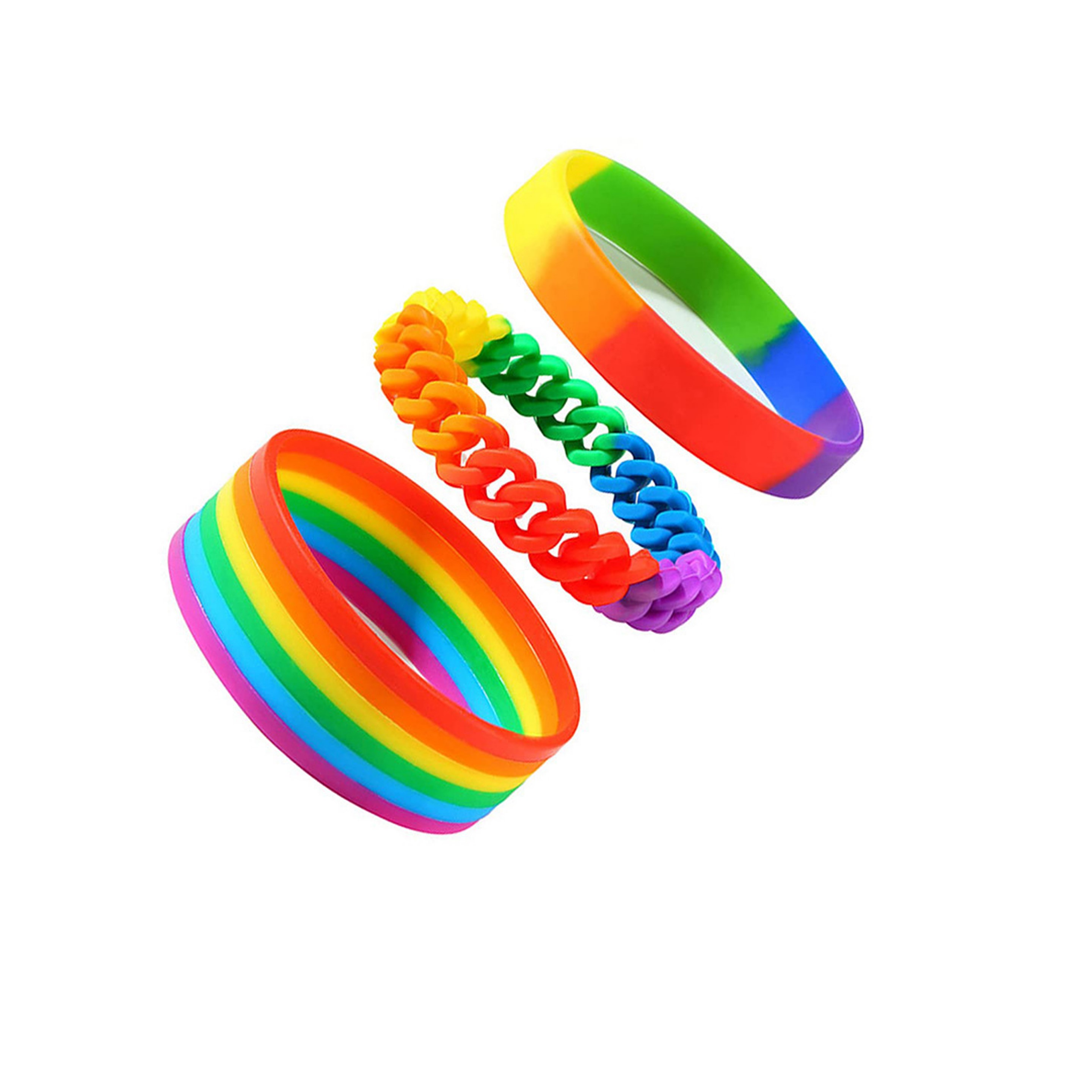 Rainbow Silicone Wristband (direct import) 2