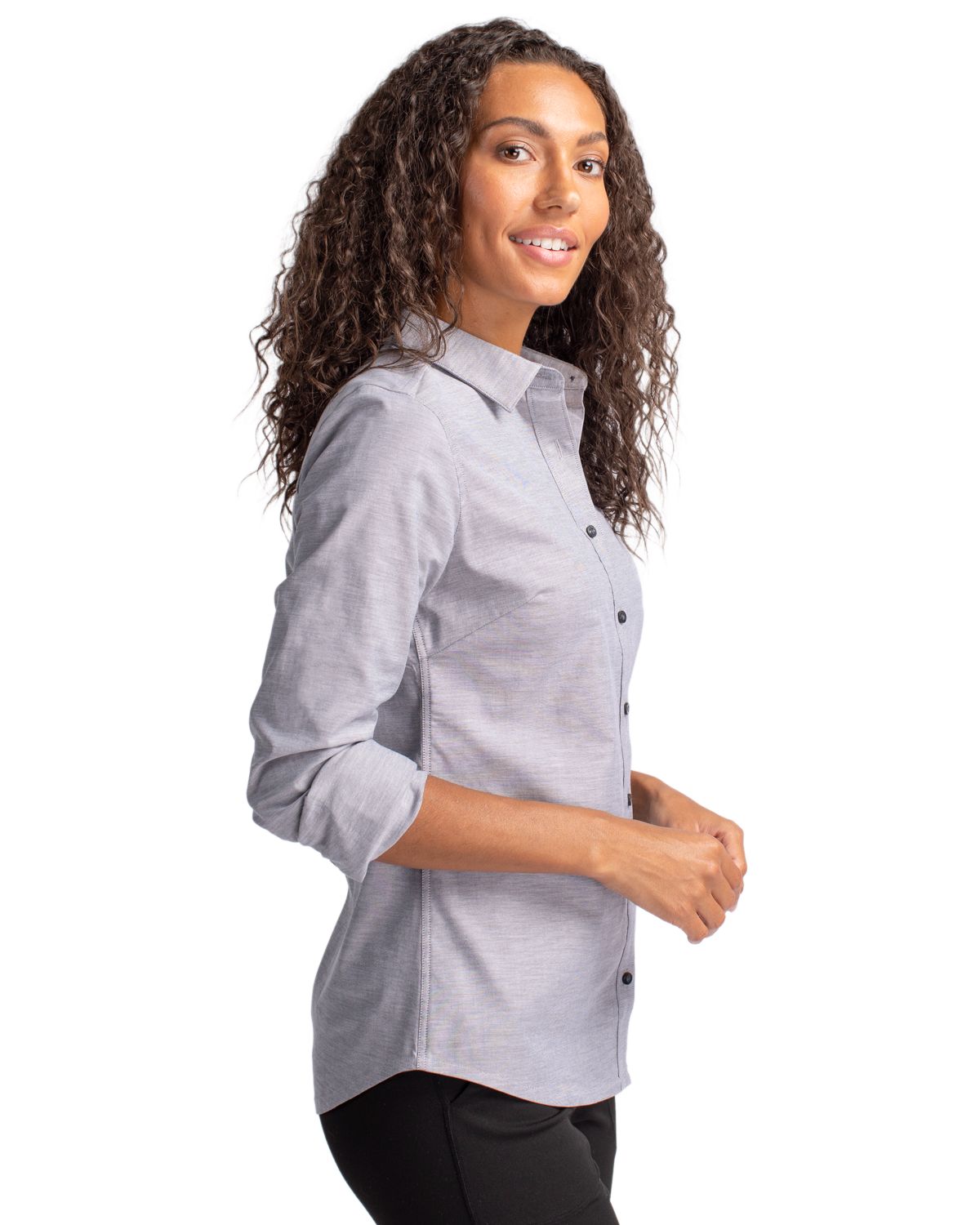 Stretch Oxford Womens Long Sleeve Dress Shirt