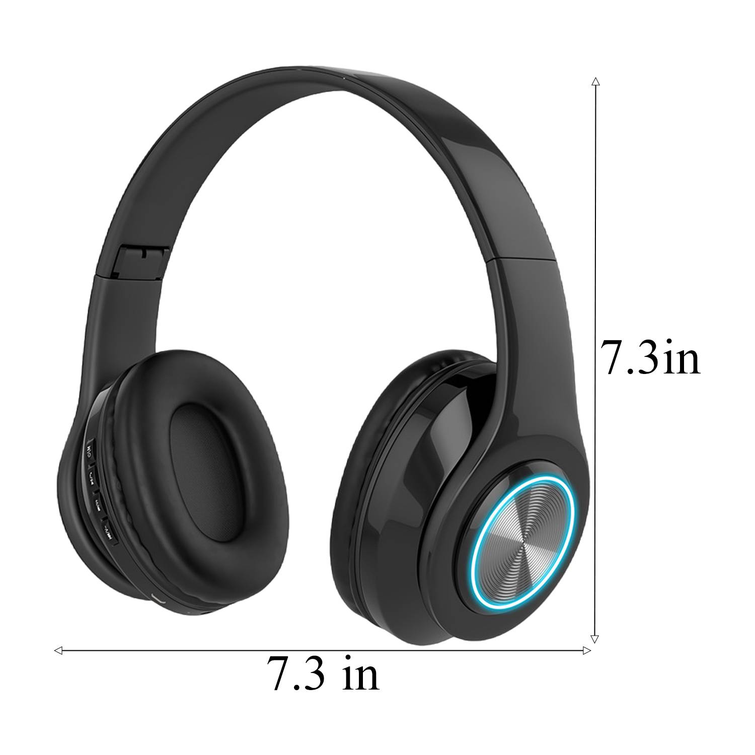 Wireless Bluetooth Foldable LED Over-Ear Headphones 2