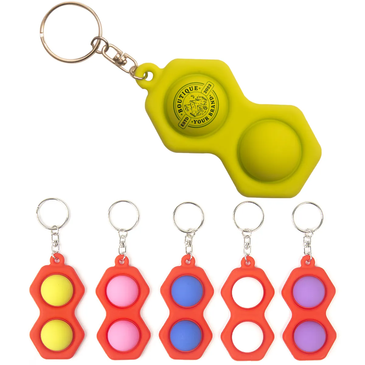 Decompression Tool Bubble Brain Vent Pinch Toy KeyChain 2