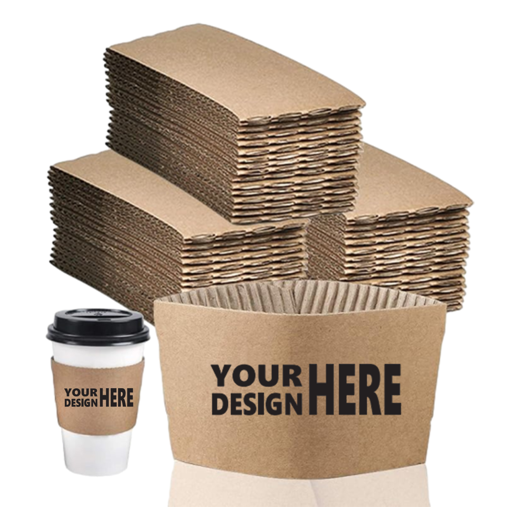 Customizable Corrugated Paper Disposable Cup Cover 2