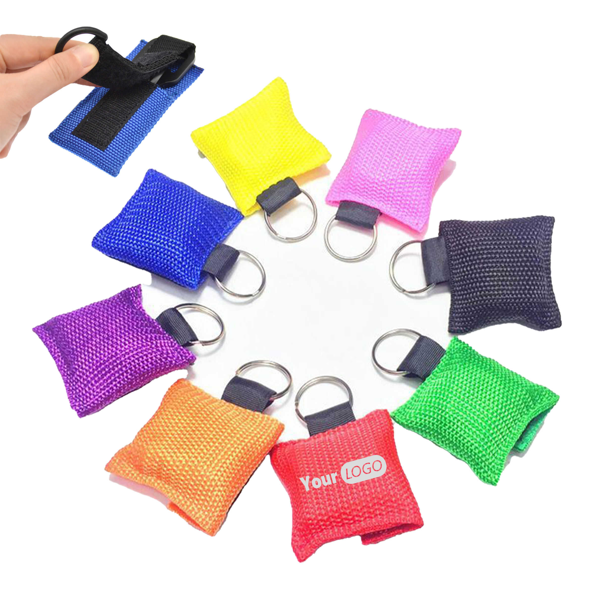 Nylon Compact Cpr Emergency Keychain For Life-Saving Preparedness 1