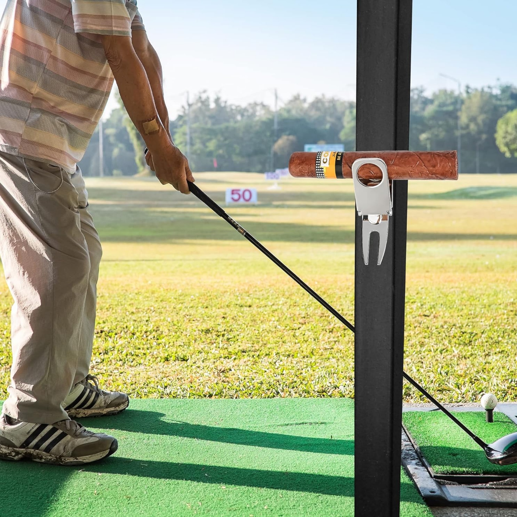 Magnetic Cigar Holder Golf Divot Marker Tool 1