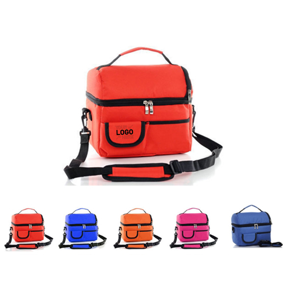 Dual Duty Lunch Cooler bag, custom lunch bag with logo imprint 1