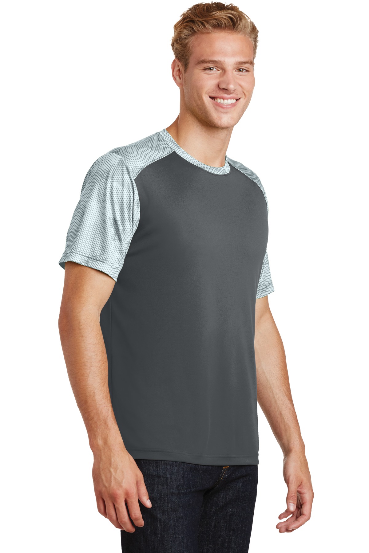 Sport-Tek CamoHex Colorblock Tee. ST371 20