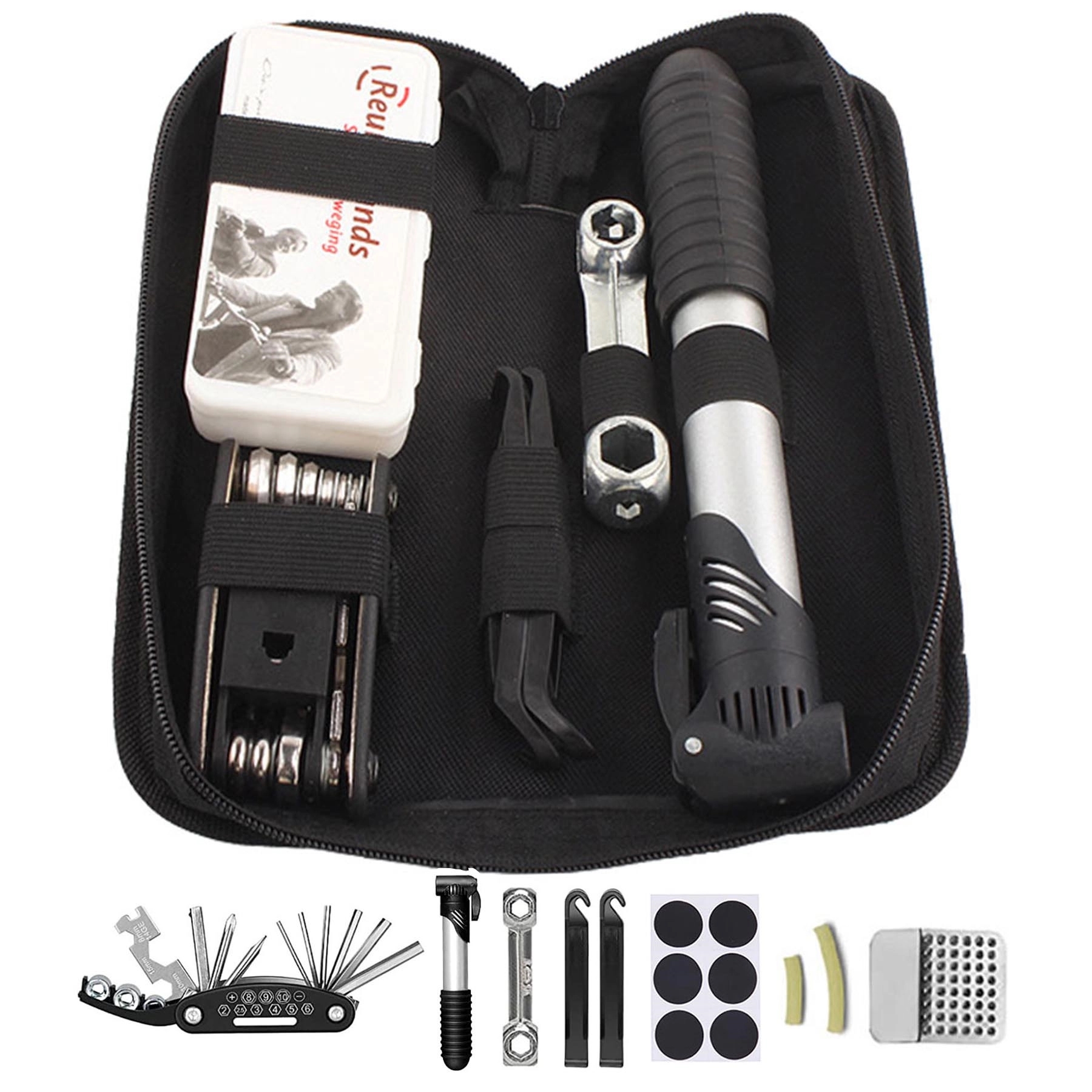 Bike Repair Kits With 16 in 1 Multi-Function Tools And Pump 7