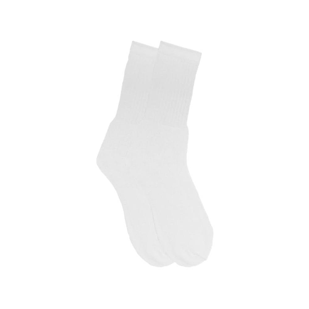 Cotton Plus Crew Socks - White Size 10-13 2