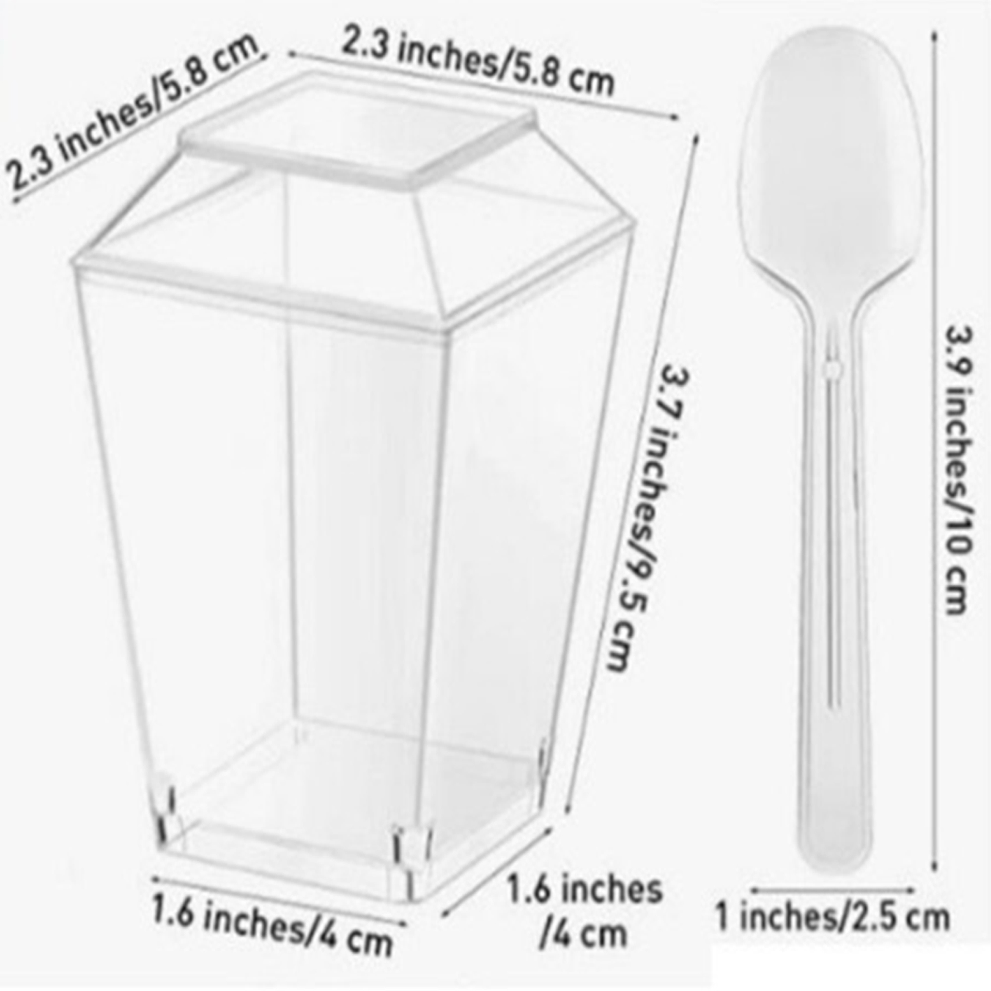 5 Oz Plastic Cake Dessert Cup MOQ 10pcs 3