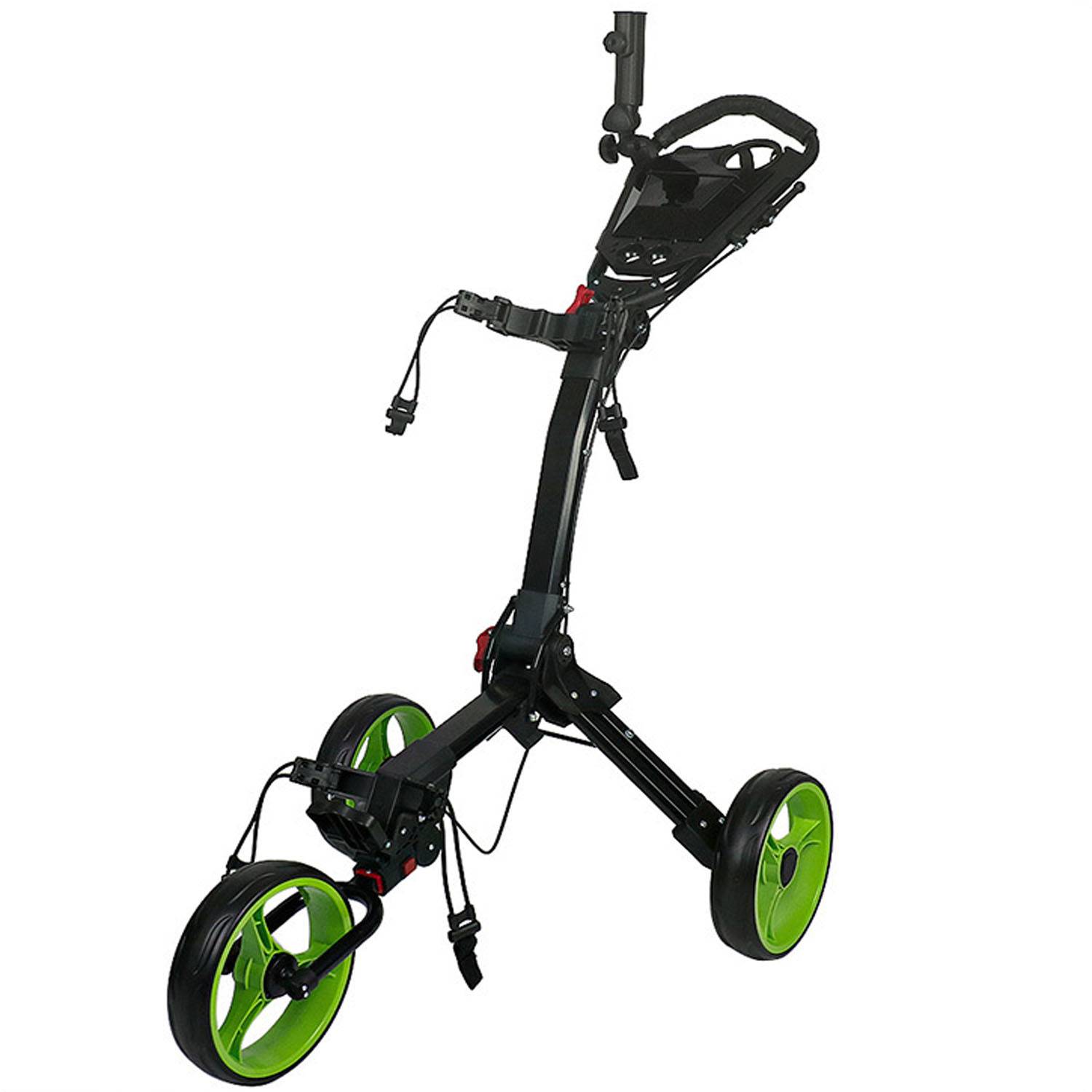 3 Wheel Foldable Lightweight Aluminum Golf Push Cart 3