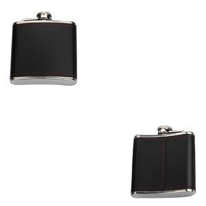 Sleek Black 8oz Stainless Steel Flask 4