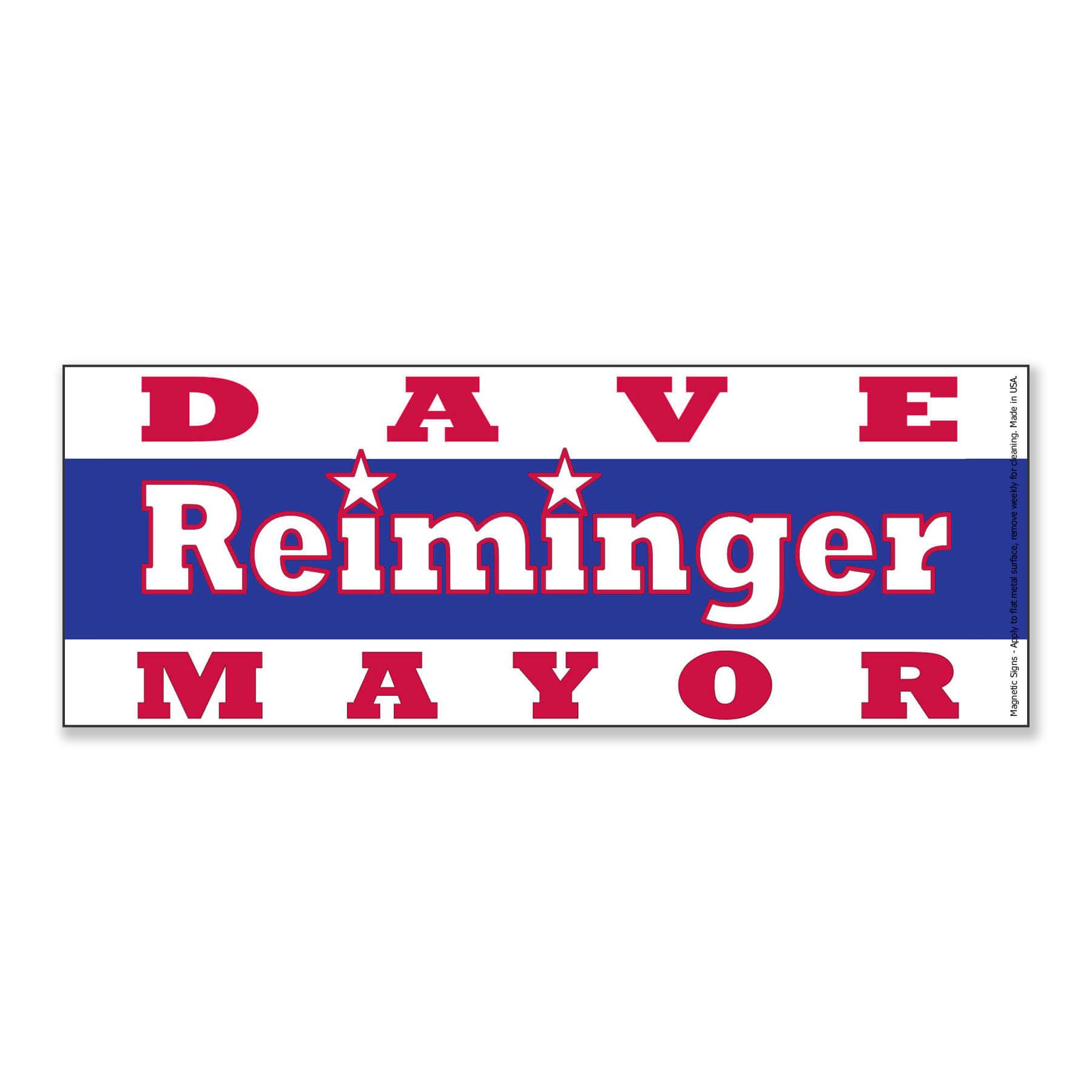 Rectangle 3.5" x 8" Magnetic Sign - Screen Print 4