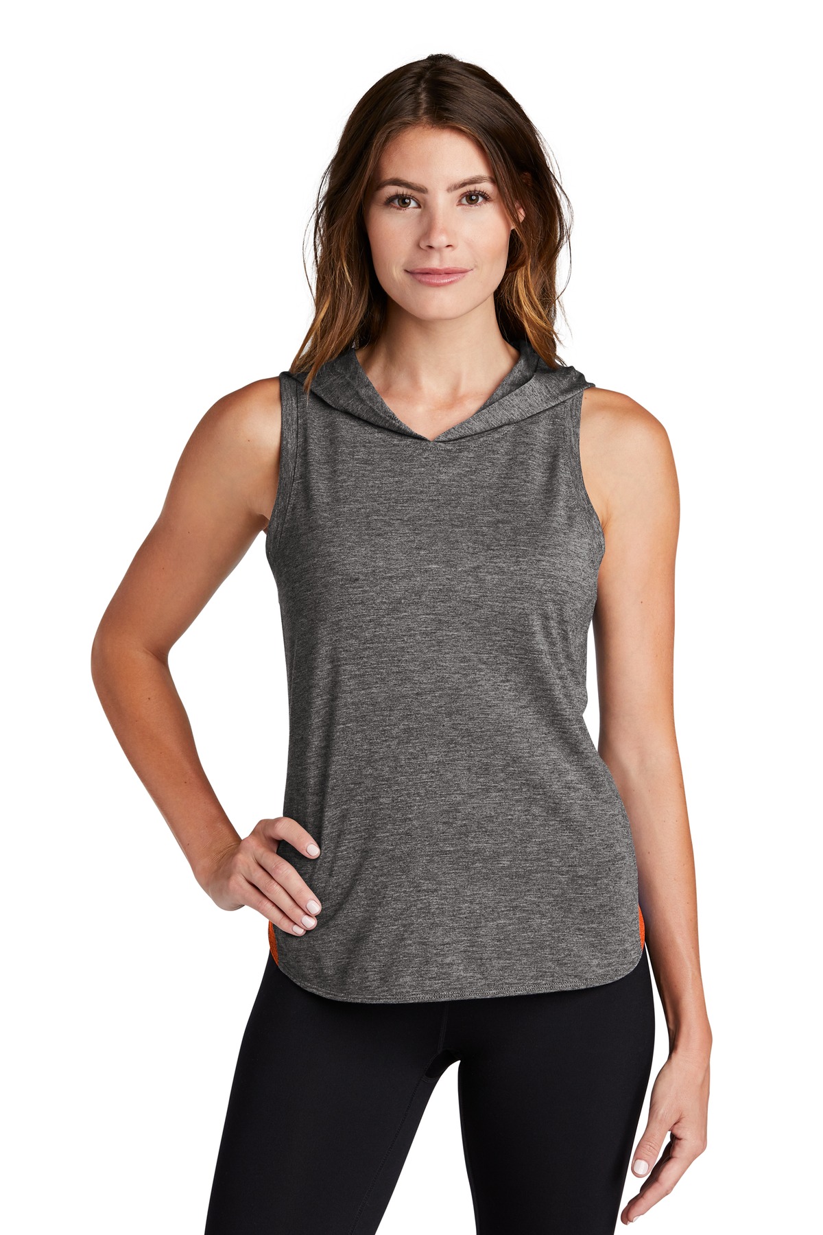 Sport-Tek Women's PosiCharge Tri-Blend Wicking Draft Hoodie Tank. LST410 20