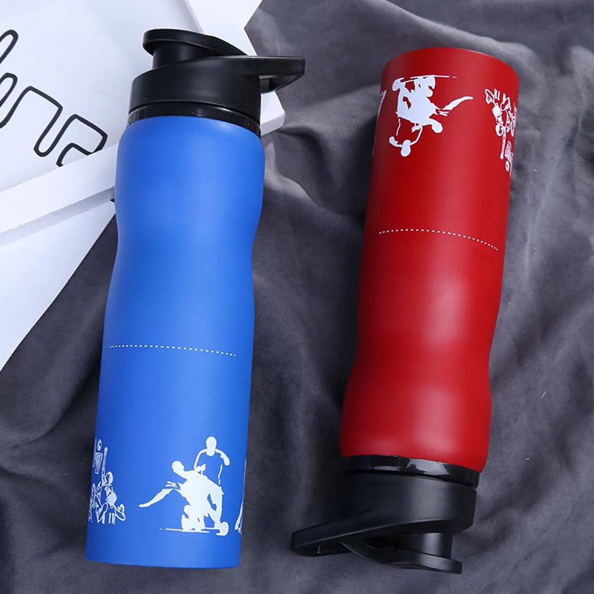 Large Stainless Steel Sports Outdoor Portable Water Bottle 6