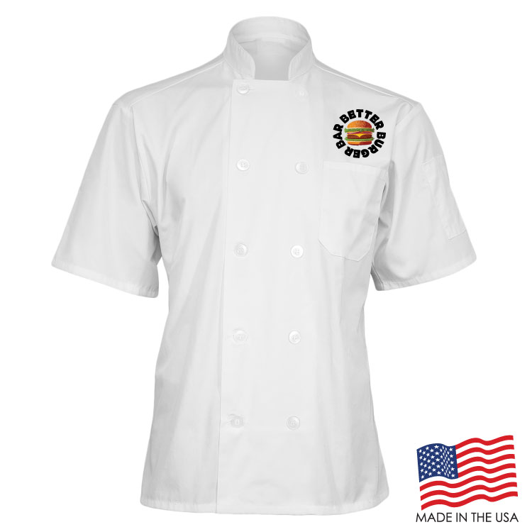 Mesh Back Chef Coat with Short Sleeves (FULL COLOR LOGO) 11