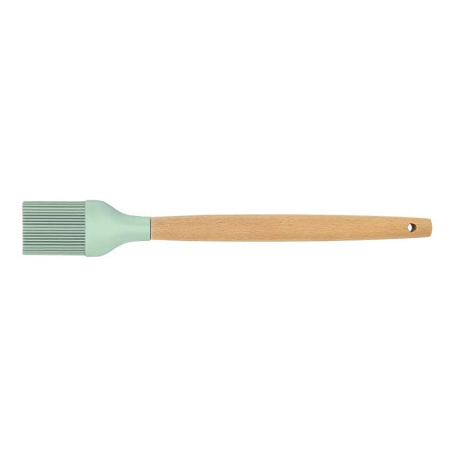 Silicone Kitchen Brush with Wooden Handle, Optional Cooking Utensil Set 9
