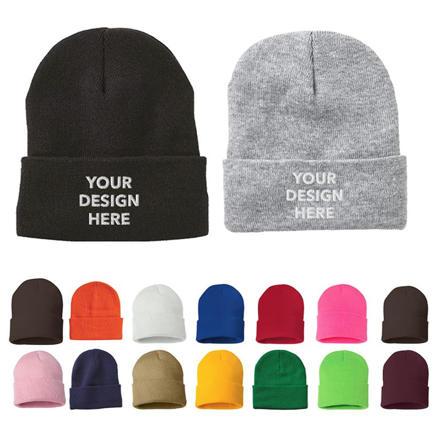 Custom Embroidery Winter Beanie Cap 2
