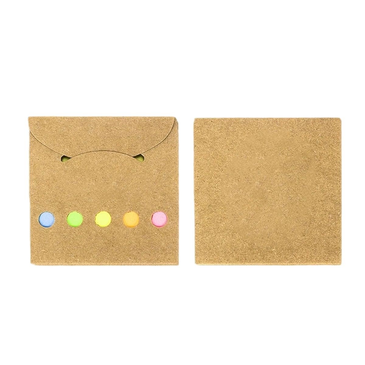 Multi-Color Sticky Note Tabs 3.15 inches with Half-Adhesive Back, Customizable 7
