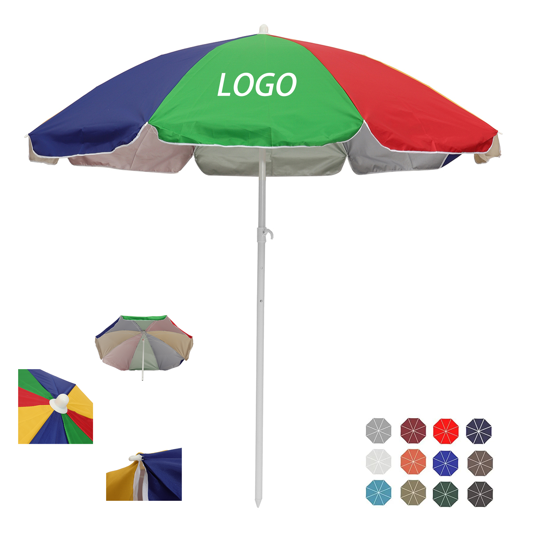 Beach Display 8 Panel Market Umbrella MOQ 10pcs 3