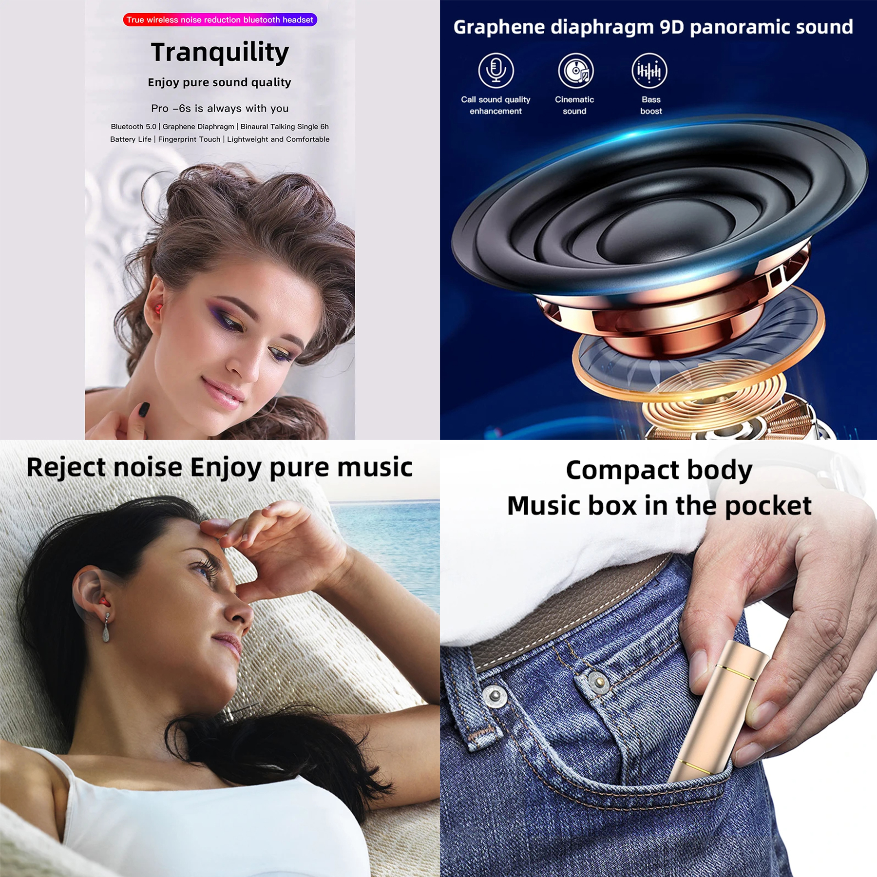 Mini Hidden Wireless Bluetooth Earphones