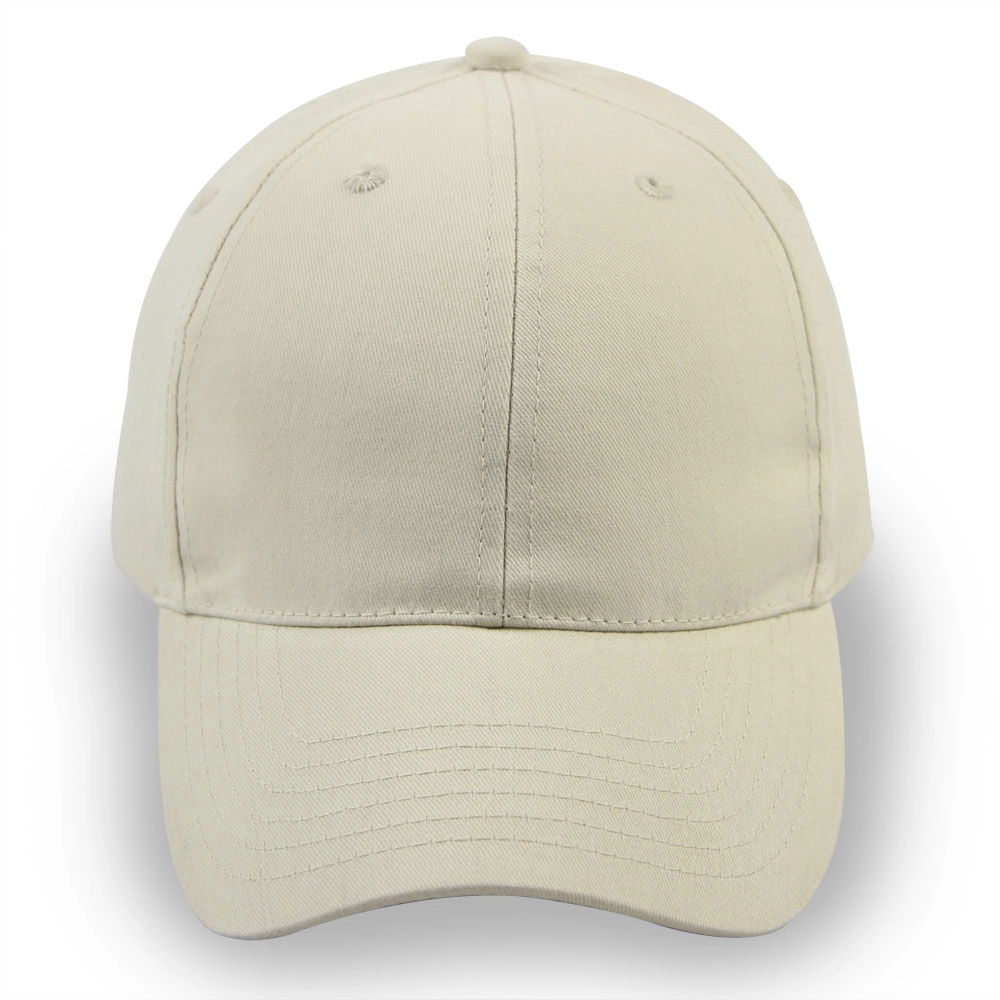 6 Panel Structured Classic Baseball Cap Cotton Twill