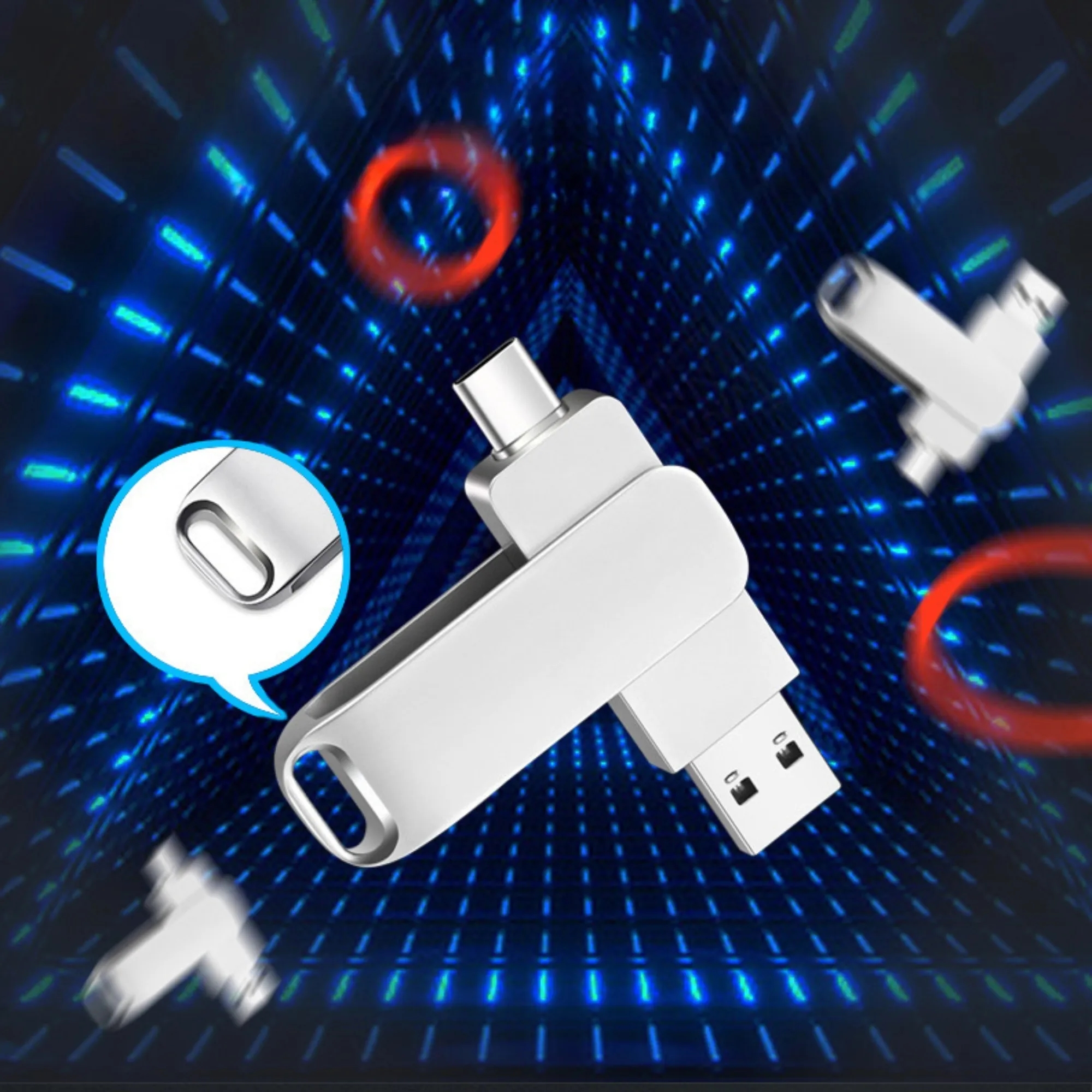 Dual-Purpose Rotating USB Flash Drive 6