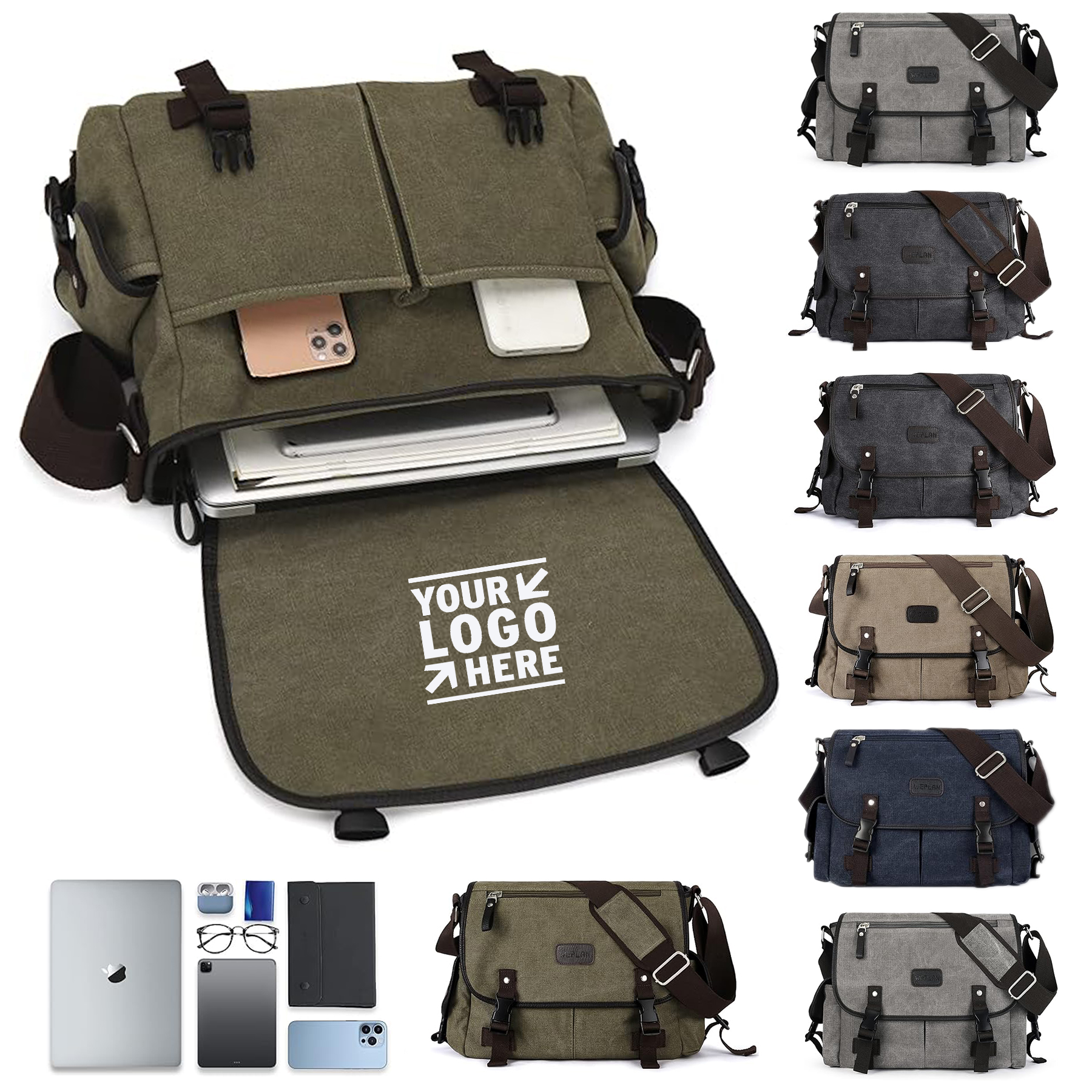 Men Waterproof Crossbody Satchel Shoulder Messenger Bag 2