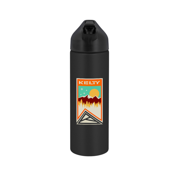 EasyFlow Recycled Aluminum Bottle w Straw Lid, custom water bottle with logo imprint 11
