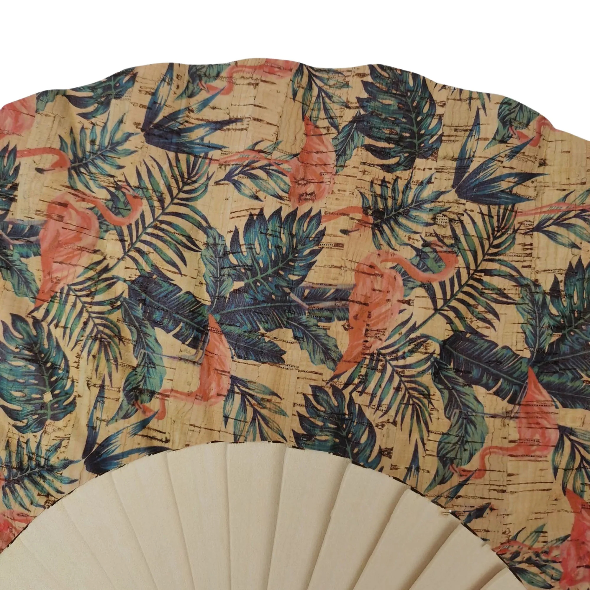 Wooden Cork Folding Hand Fan 10