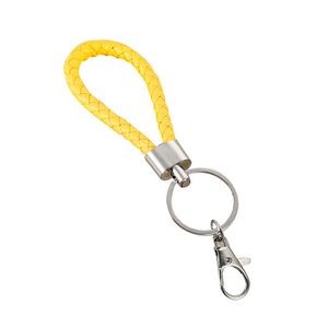 Rotated Ring Weaved PU Leather Keychain Key Organization 31