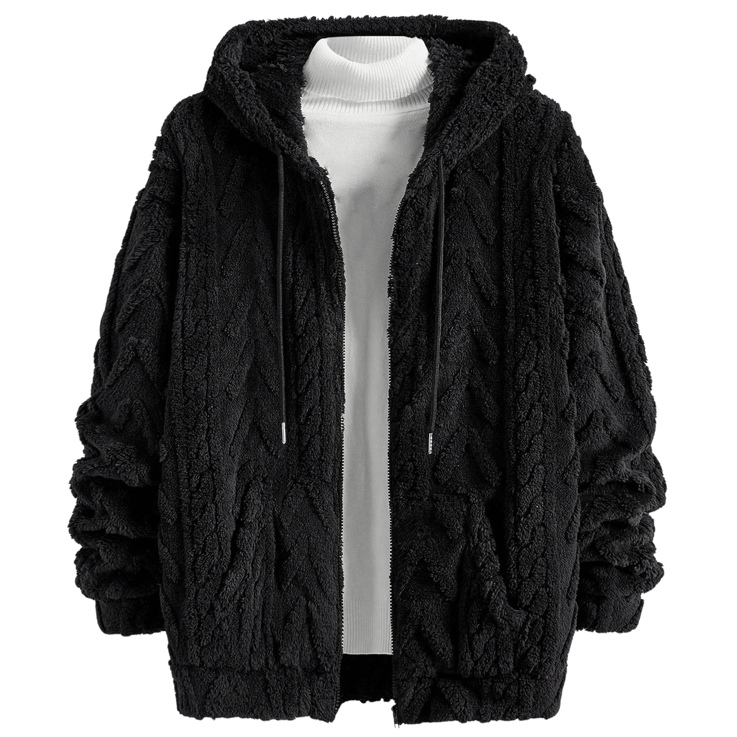 Fuzzy Fleece Hooded Clothing, custom hoodie or sweatshirt with logo imprint 2