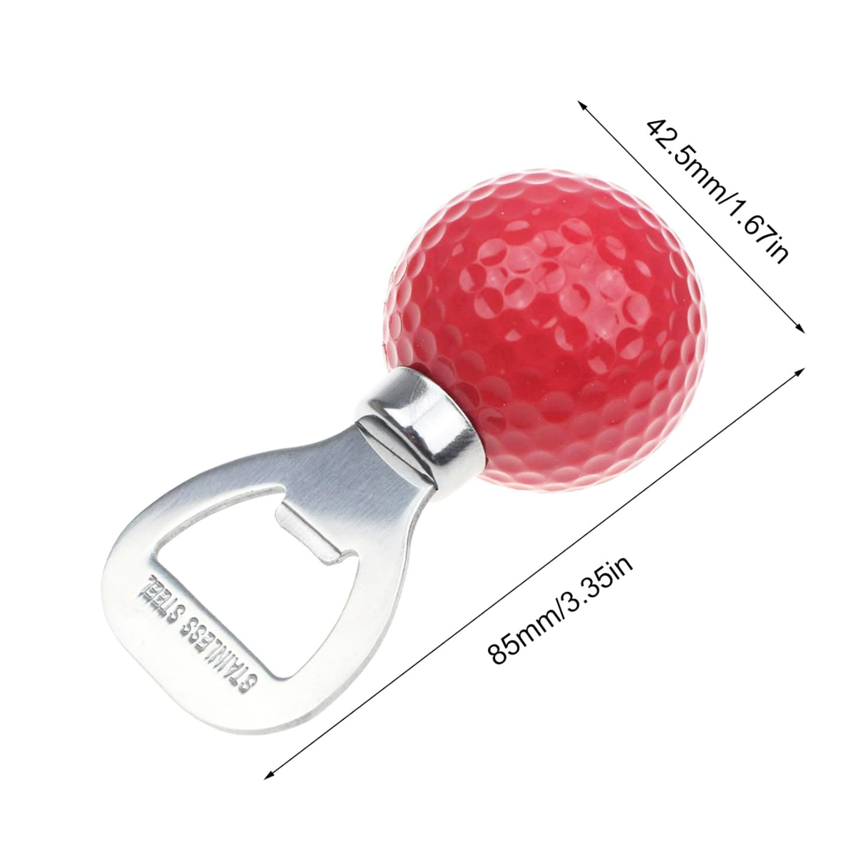 Golf Ball Shape Bottle Opener Custom Logo Option 2