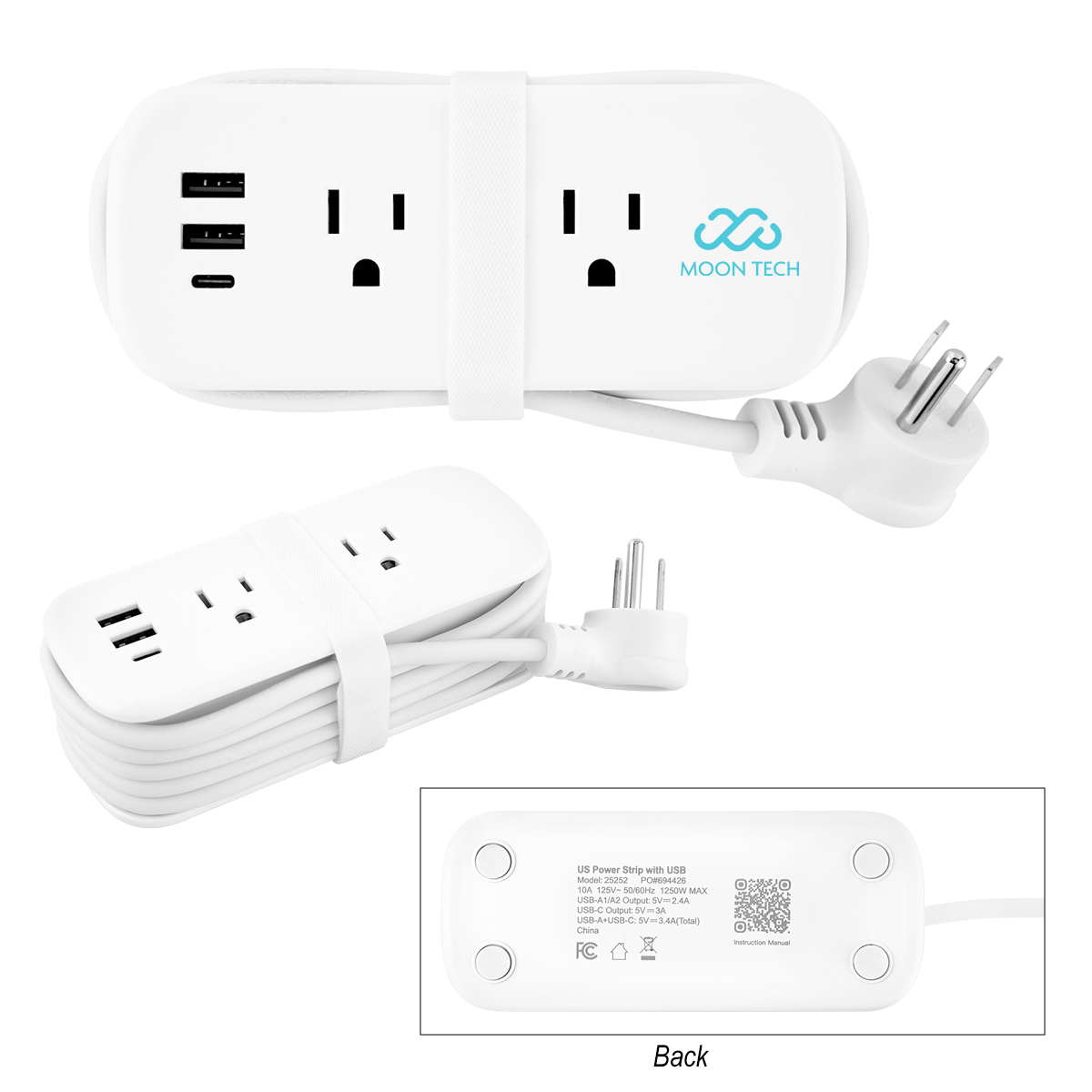 Compact Multi-Outlet Power Strip