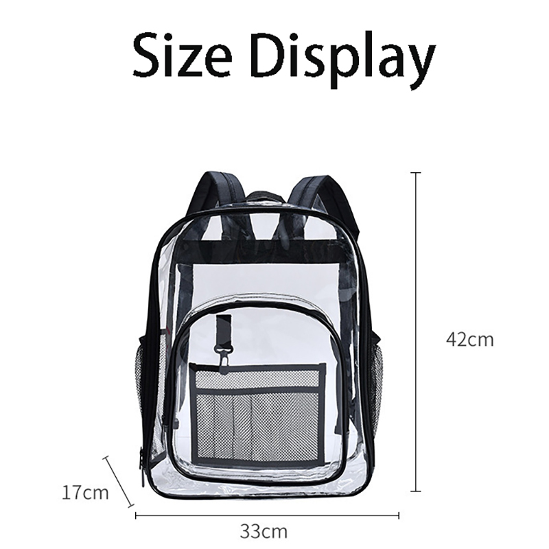 Clear PVC Backpack for Women Men 10