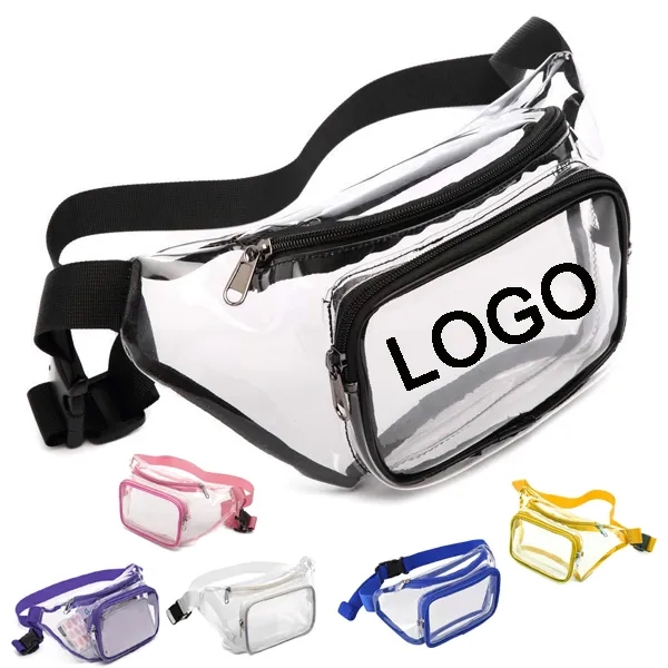 Clear Fanny Pack w/ Zipper Pockets 5