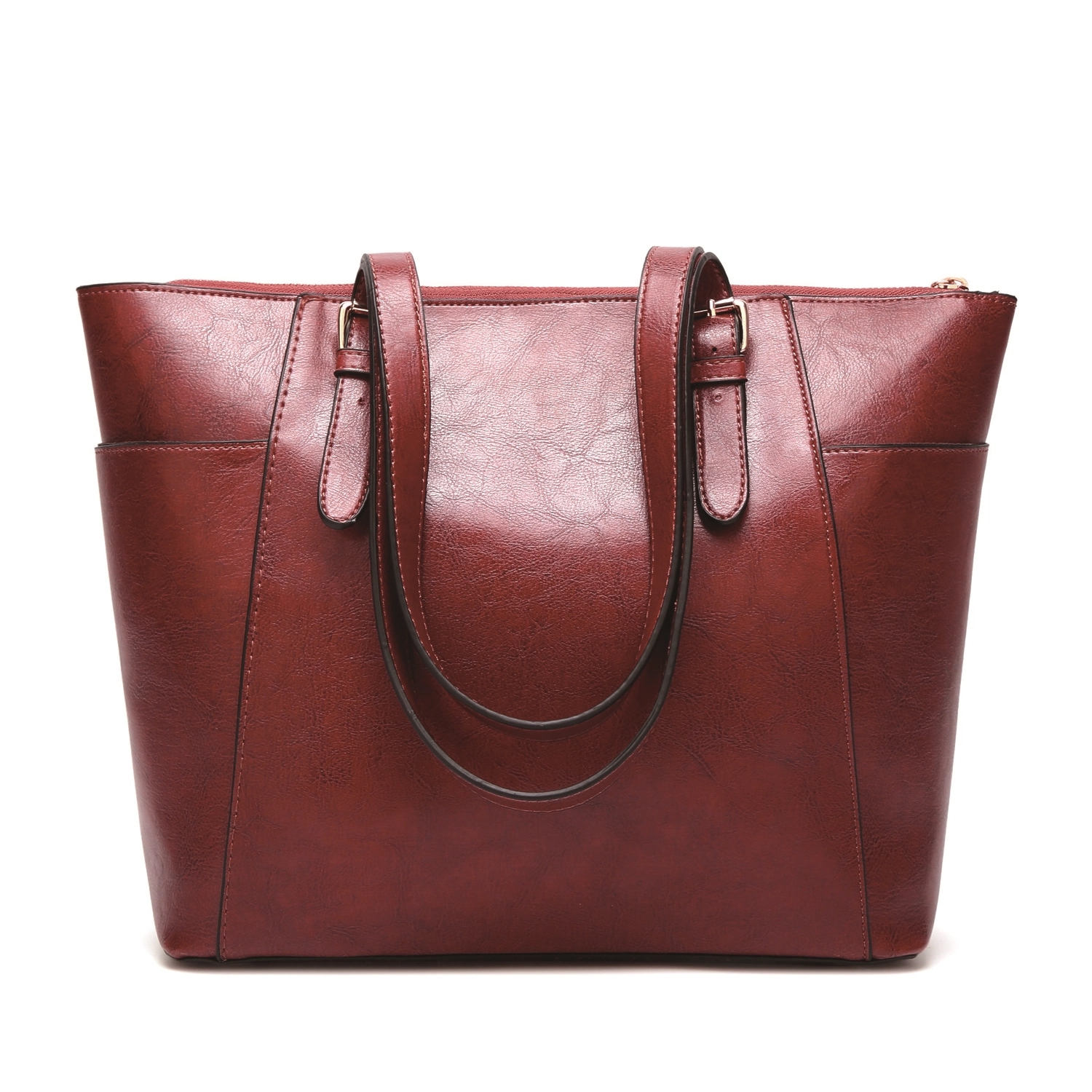 PU Leather Shoulder Handbags Large Hobo Tote Bag, custom tote bag with logo imprint 9