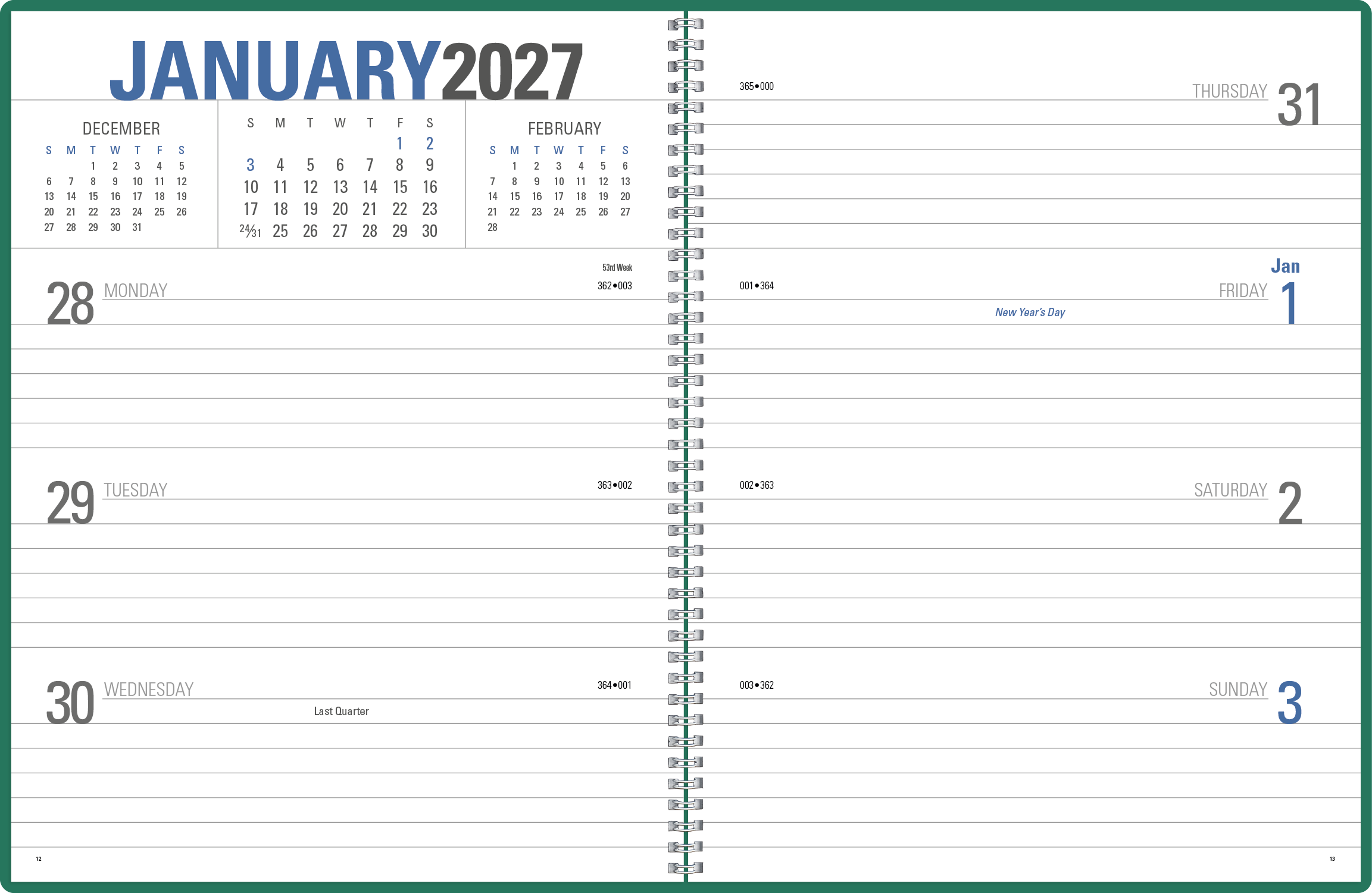 Triumph® Calendars Classic Weekly Planner 96