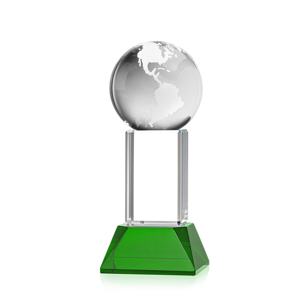 Globe Award on Stowe Base - Green 2