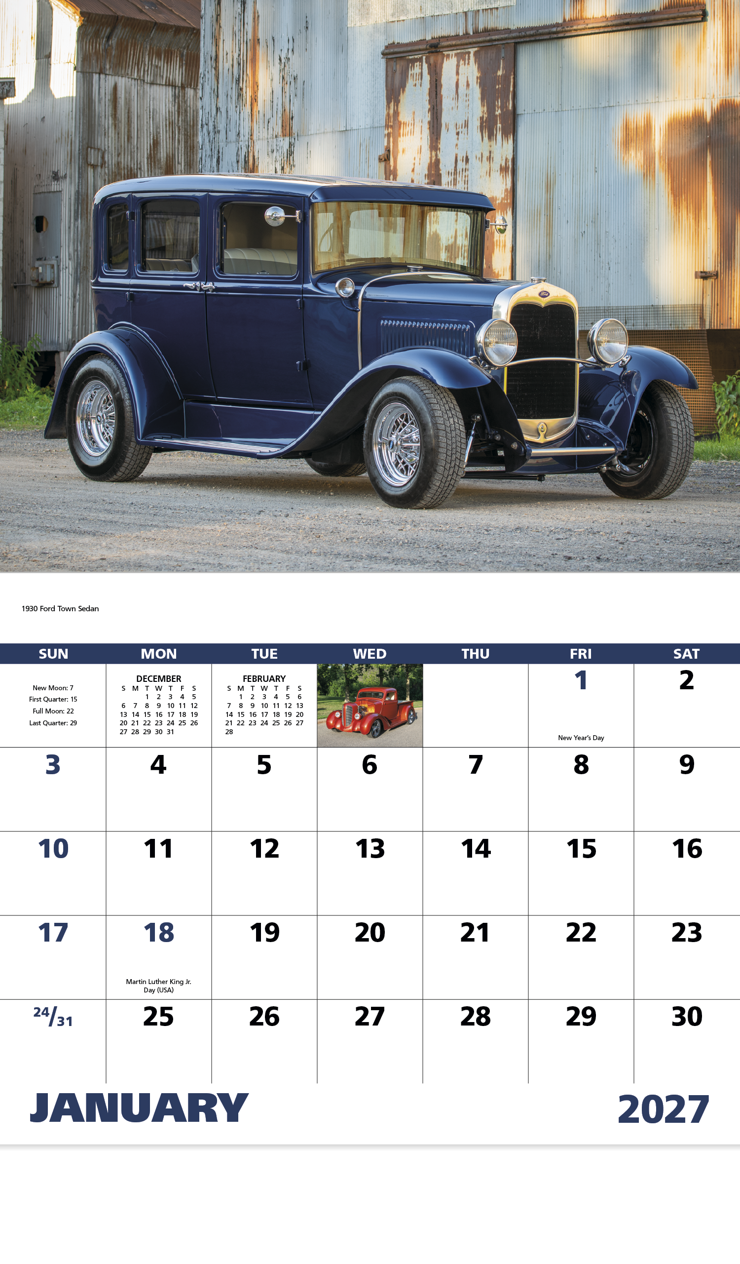 Good Value™ Street Rods - Stapled Calendar 60