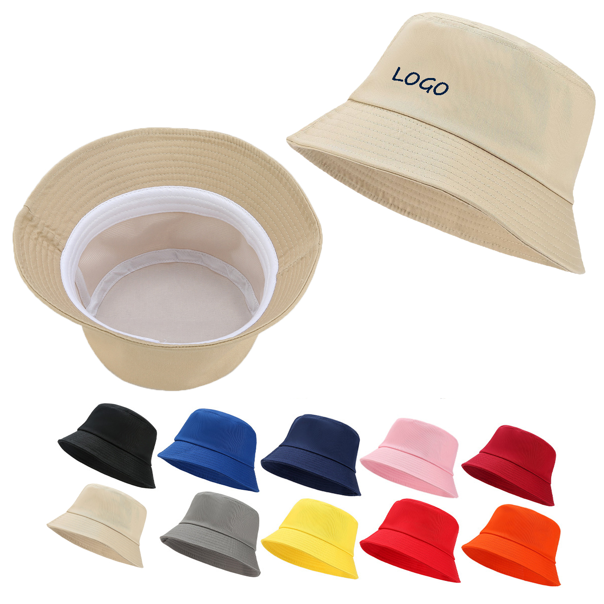 Embroidery Cotton Bucket Hat 1