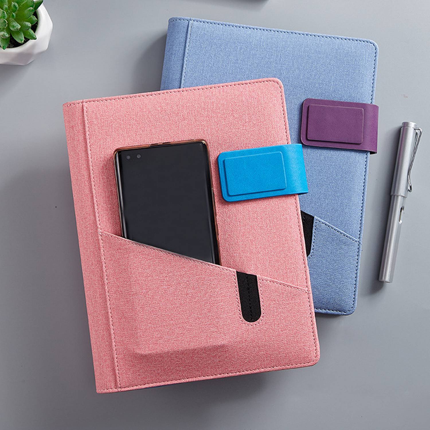 PU Leather A5 Magnetic Closure Binder Notebook 4
