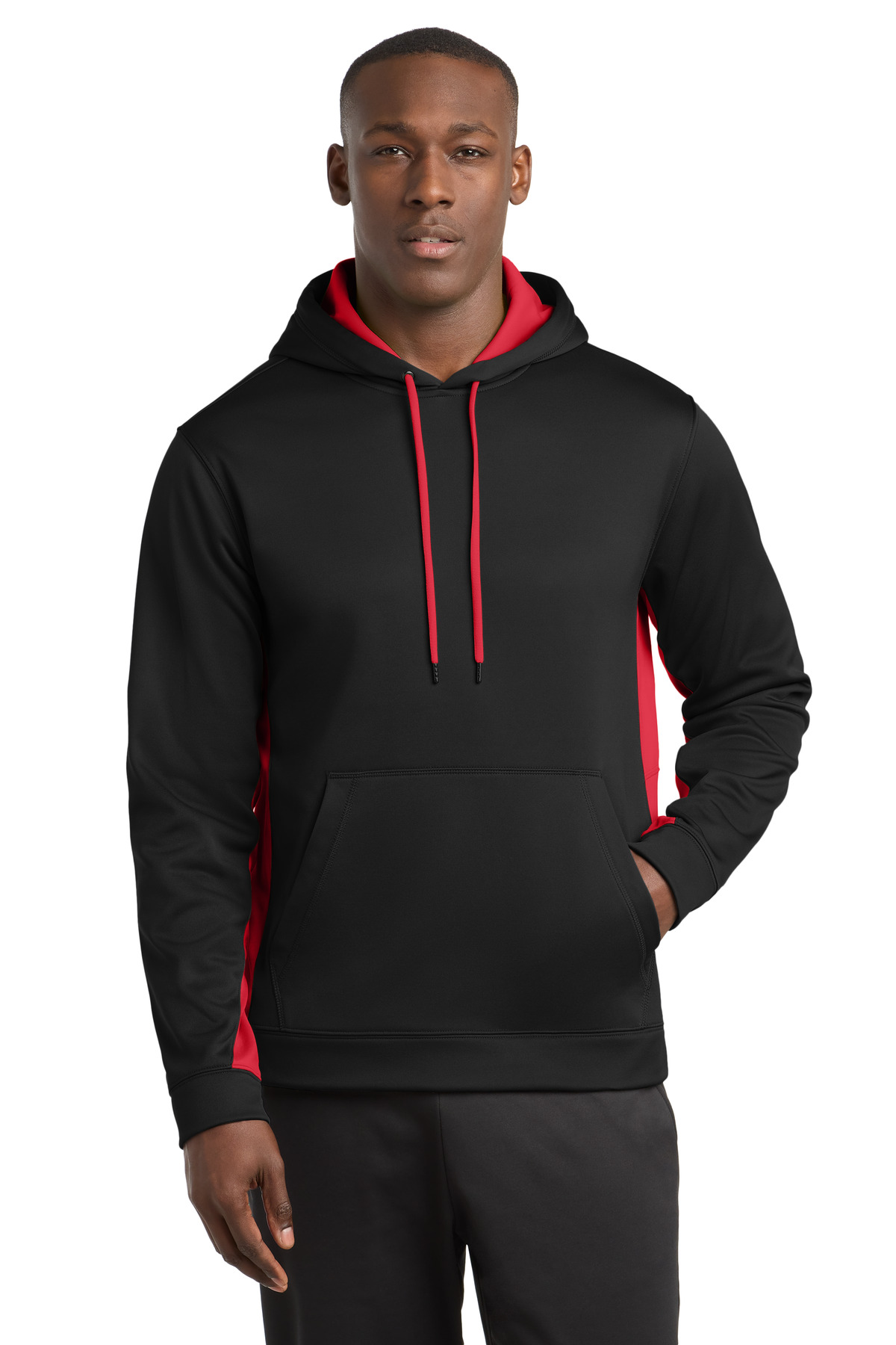 Sport-Tek Sport-Wick Fleece Colorblock Hooded Pullover. ST235 30