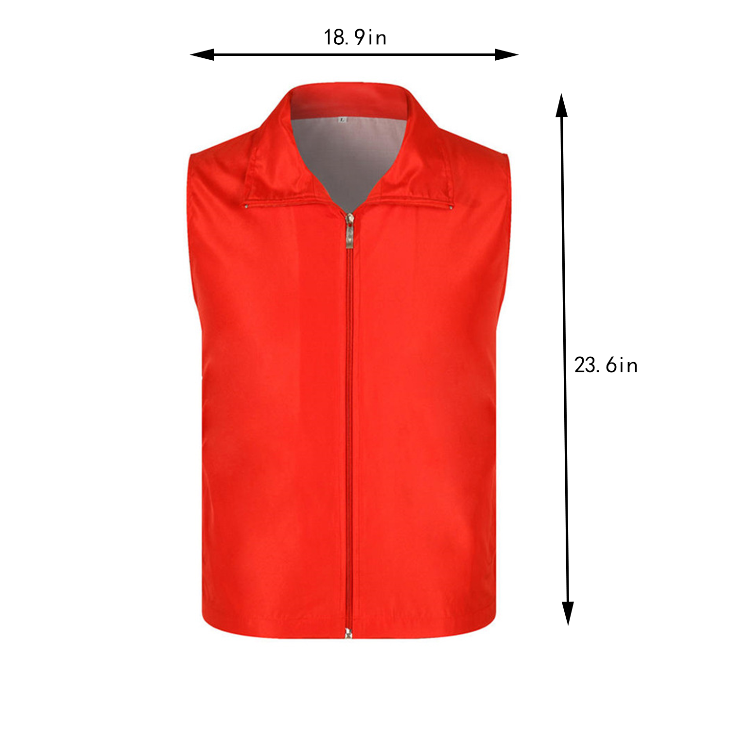 Lightweight Unisex Polyester Volunteer Vest w/ Zipper 4