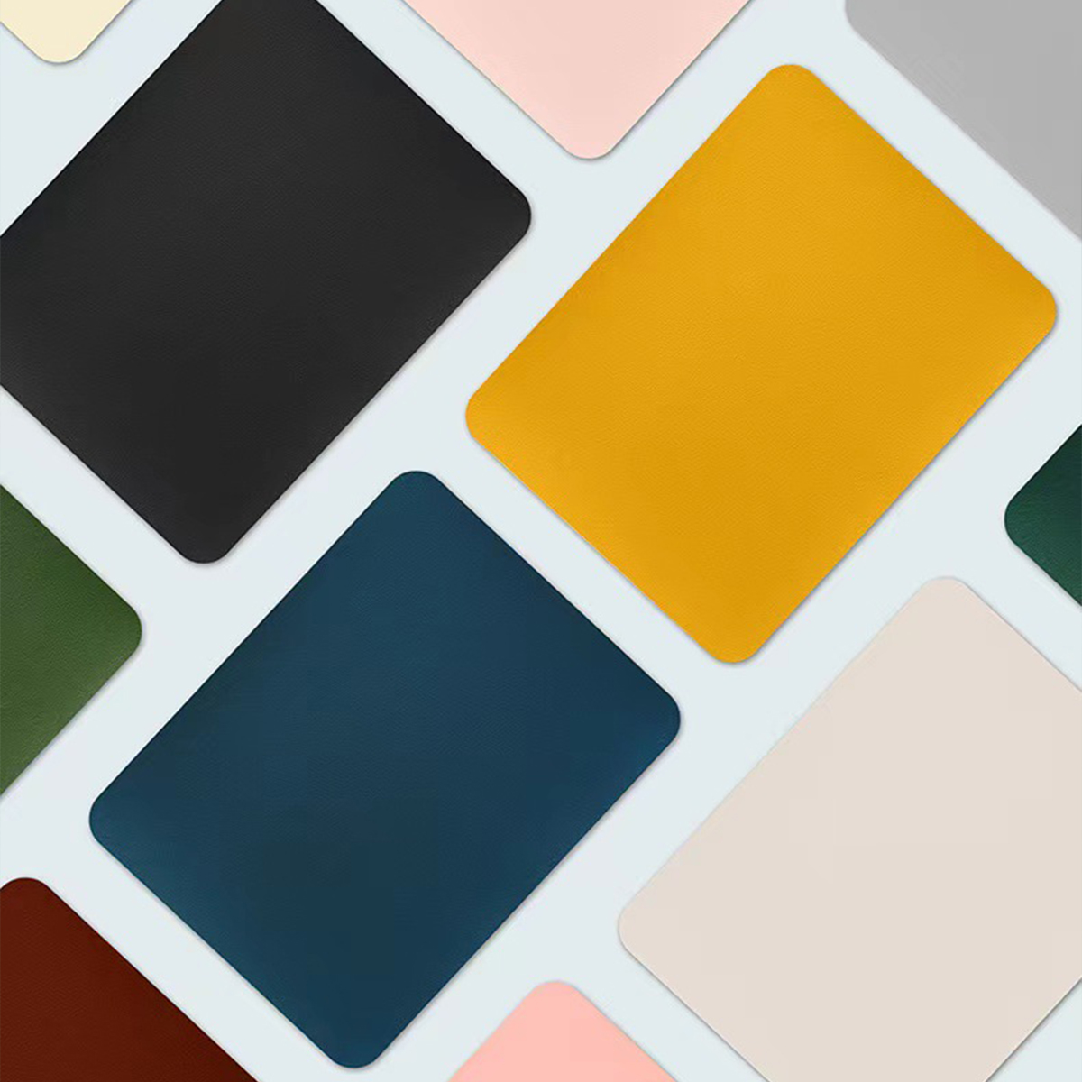 Leather Mouse Pad Small Waterproof Solid Color Simple 14