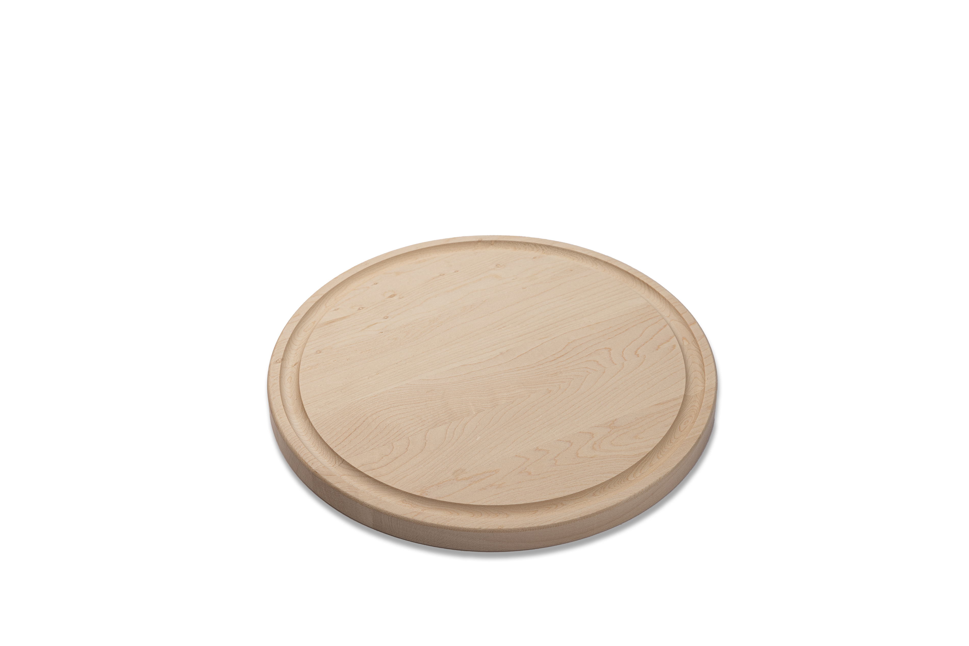 Small Round Maple Cutting Board with Juice Groove 10-1/2"x3/4" 2