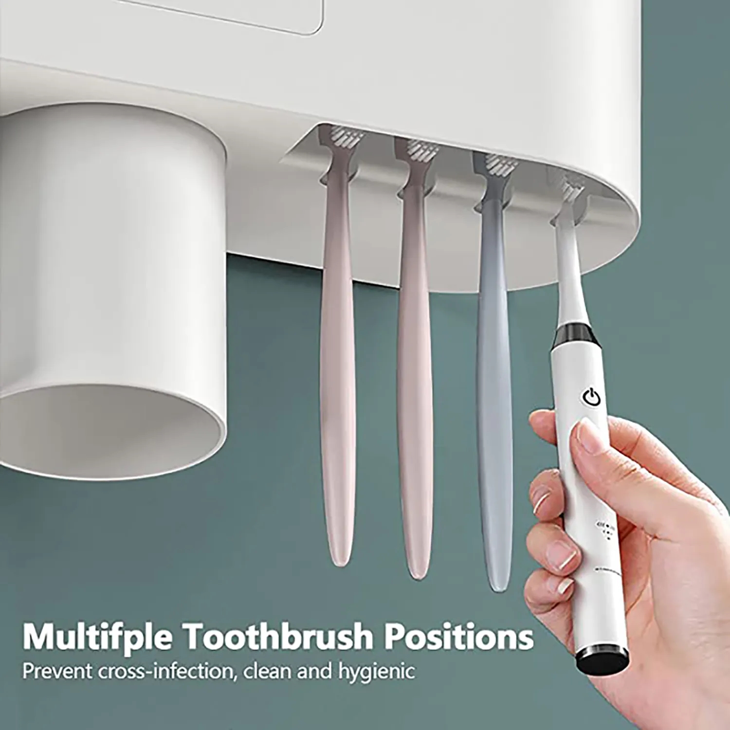 2 Cups Toothbrush Holders for Bathrooms 3