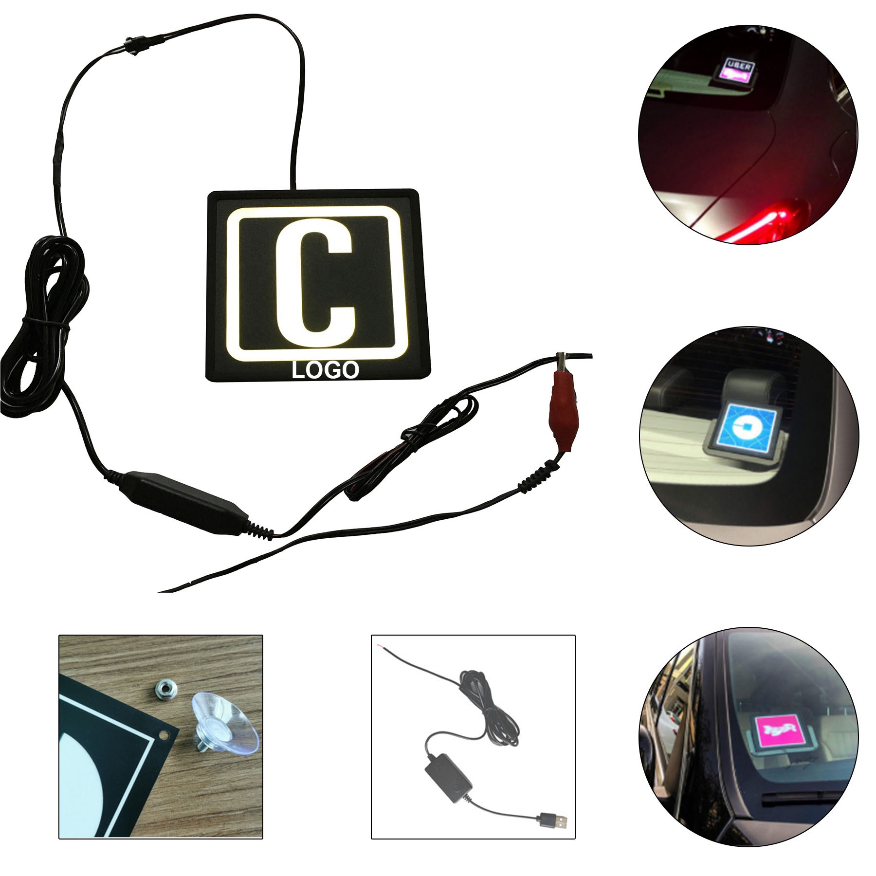 LED Light Window Car Sign