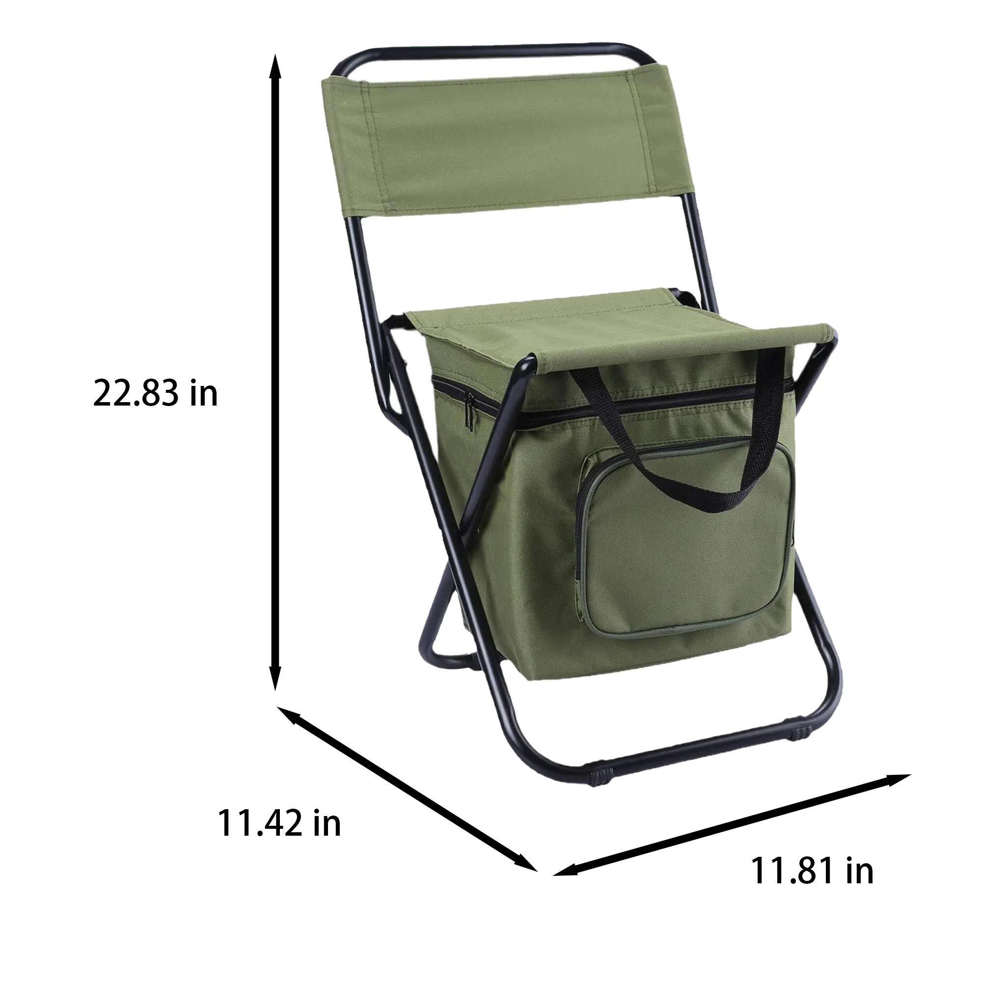 Outdoor Portable Folding Chair with Storage Bag and Backrest 4