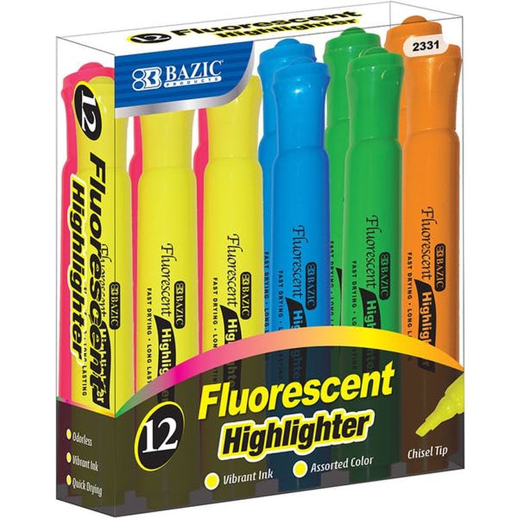 Highlighters - Assorted Colors 12 Packs 2