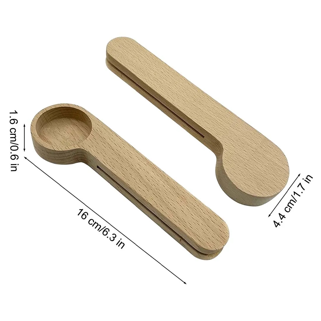 Wooden Coffee Scoop With Bag Clip 4
